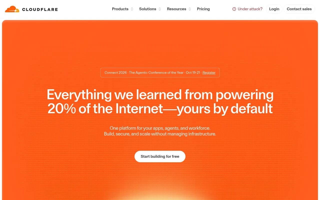 Screenshot captured from cloudflare.com