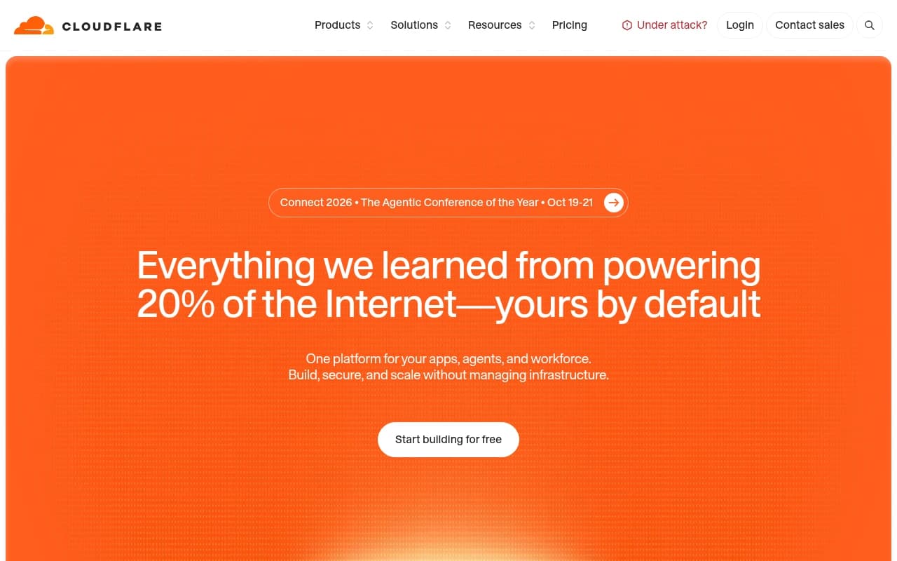 Screenshot captured from cloudflare.com