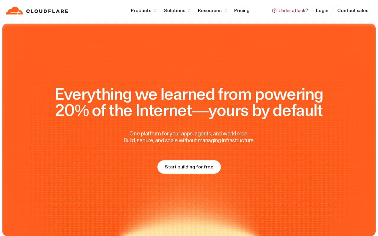 Screenshot captured from cloudflare.com