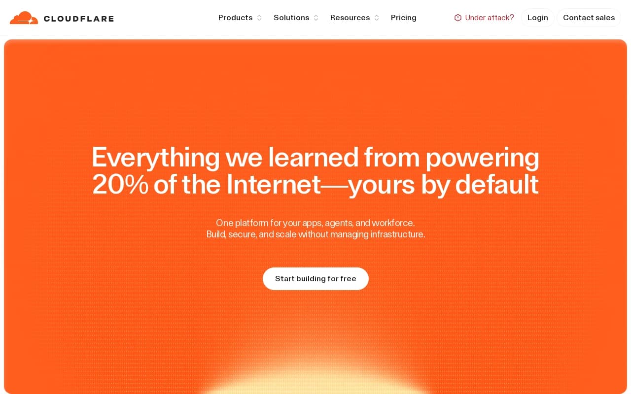 Screenshot captured from cloudflare.com