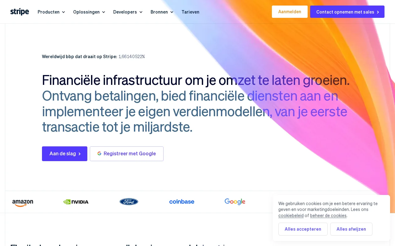 Screenshot of stripe.com returned from the Grabbit API