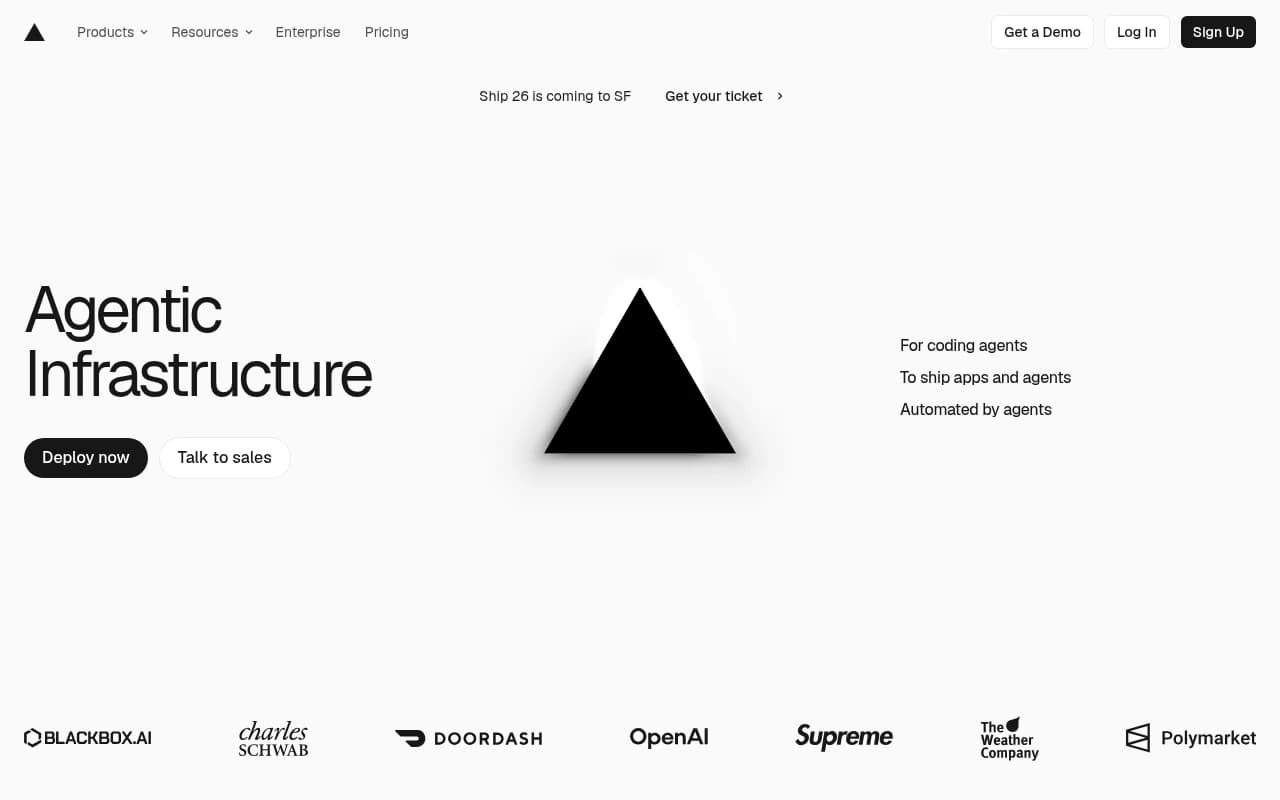 Screenshot captured from vercel.com