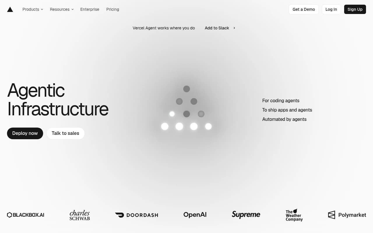 Screenshot captured from vercel.com