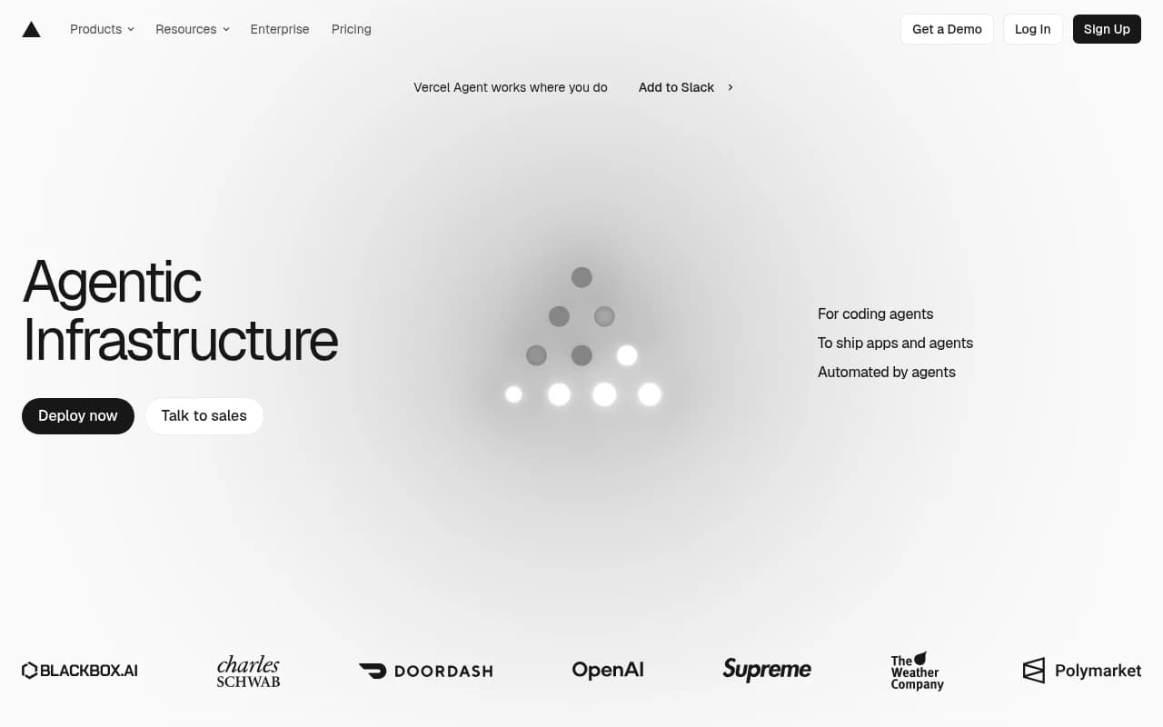 Screenshot captured from vercel.com